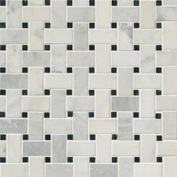 MSI Arabescato Carrara Basketweave Mosaic